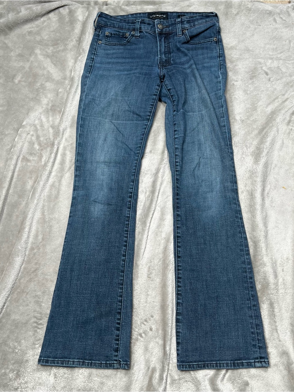Lucky Brand Sweet Boot Jeans Womens 28x30 Blue Mid Rise Stretch Western Bootcut